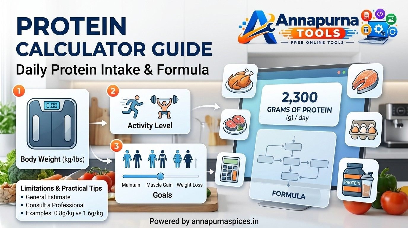 Protein Calculator Guide | Daily Protein Intake & Formula