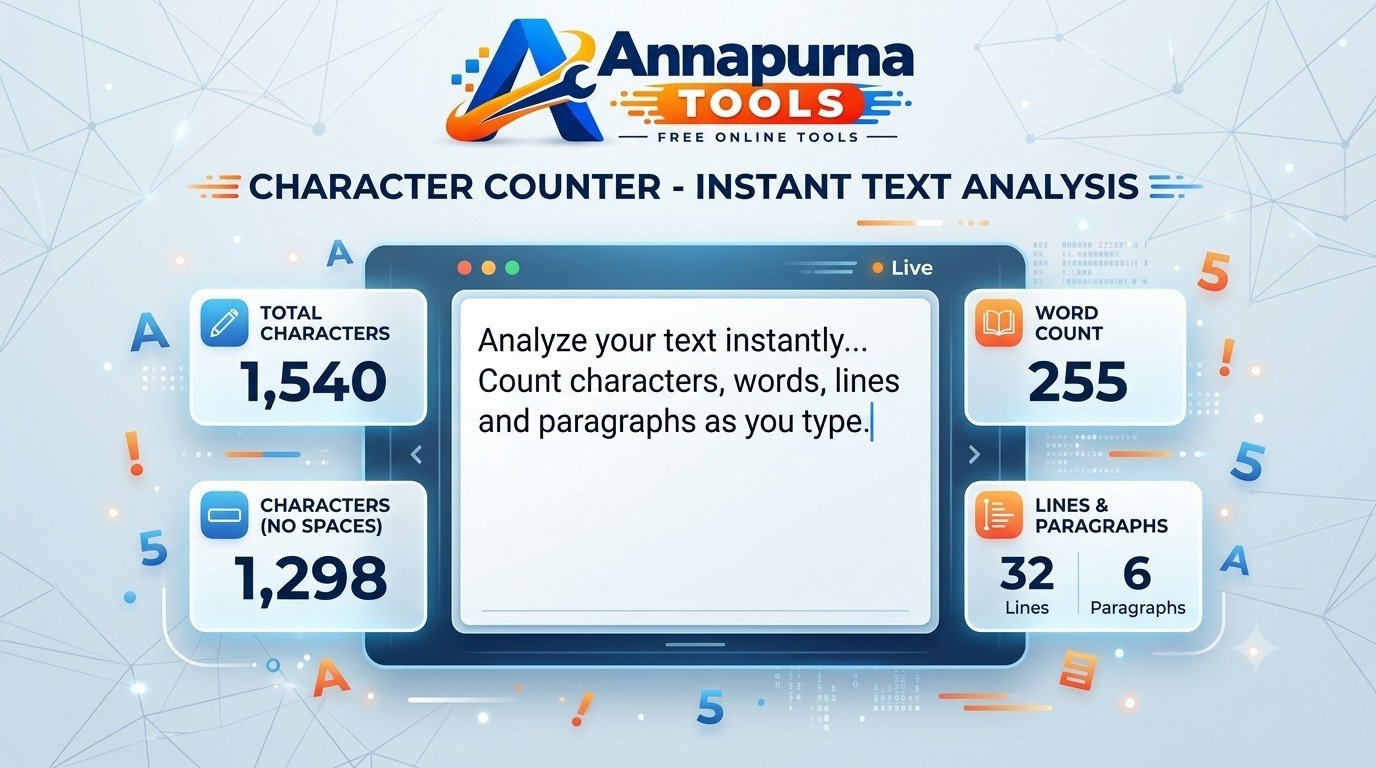 Character Counter Online - Count Characters With or Without Spaces