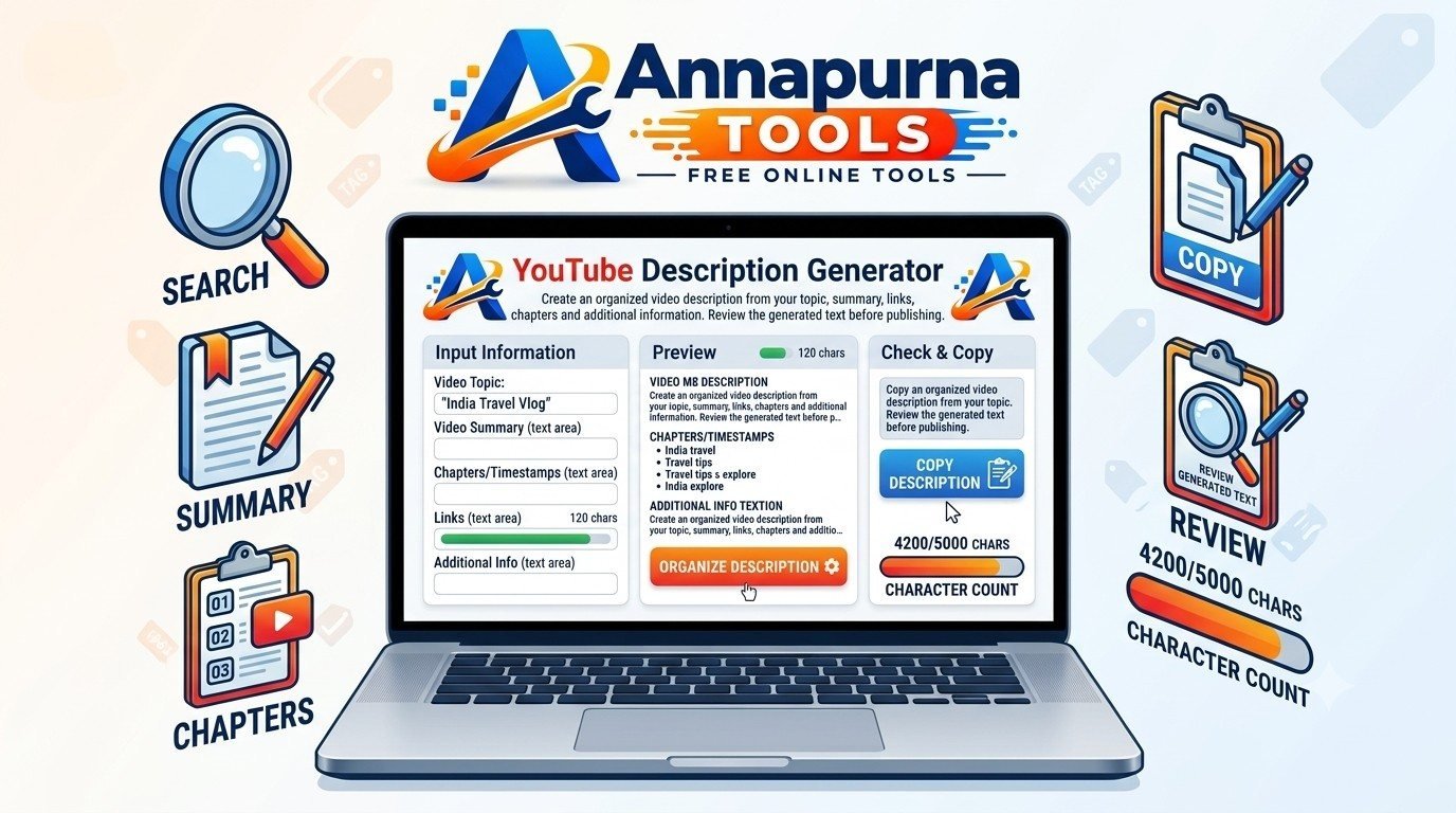 YouTube Description Generator - Create Video Descriptions Free